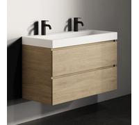 Ensemble Meuble Riho Spring Vow Lavabo 2 trous, 2 tiroirs, 1000x460mm Just Oak