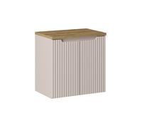 Ensemble meuble salle de bain - DECONATION - Astral Cashmere - 60 cm - 2 portes - Beige crème