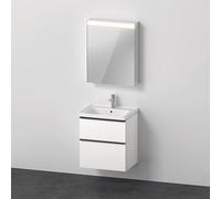 Ensemble Meuble Salle De Bain Duravit D-Neo Meuble Lavabo, armoire de toilette, charnières droite 600x2000x480mm Blanc Mat DE0145R18180000
