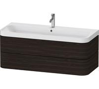 Ensemble Meuble Salle De Bain Duravit Happy D.2 Plus Lavabo 1 trou, meuble c-shaped 2 tiroirs 1175mm Noyer brossé HP4349O69690000