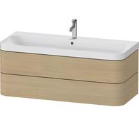 Ensemble Meuble Salle De Bain Duravit Happy D.2 Plus Lavabo 1 trou, meuble c-shaped 2 tiroirs 1175mm Chêne Méditerranéen HP4349O71710000