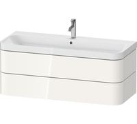 Ensemble Meuble Salle De Bain Duravit Happy D.2 Plus Lavabo 1 trou, meuble c-shaped 2 tiroirs 1175mm Blanc brillant HP4349O22220000