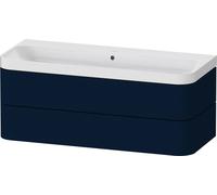Ensemble Meuble Salle De Bain Duravit Happy D.2 Plus Lavabo, meuble c-shaped 2 tiroirs 1175mm Bleu Nuit Satiné HP4349N98980000