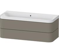 Ensemble Meuble Salle De Bain Duravit Happy D.2 Plus Lavabo, meuble c-shaped 2 tiroirs 1175mm Gris Pierre Satiné HP4349N92920000