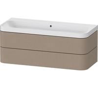Ensemble Meuble Salle De Bain Duravit Happy D.2 Plus Lavabo, meuble c-shaped 2 tiroirs 1175mm Lin Mat HP4349N75750000