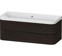 Ensemble Meuble Salle De Bain Duravit Happy D.2 Plus Lavabo, meuble c-shaped 2 tiroirs 1175mm Noyer brossé HP4349N69690000