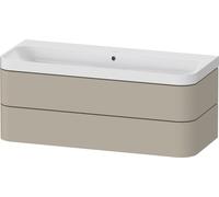Ensemble Meuble Salle De Bain Duravit Happy D.2 Plus Lavabo, meuble c-shaped 2 tiroirs 1175mm Taupe satiné HP4349N60600000