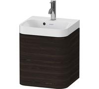 Ensemble Meuble Salle De Bain Duravit Happy D.2 Plus Lave-mains 1 trou, meuble c-shaped charnières droite 400mm Noyer brossé HP4344O69690000