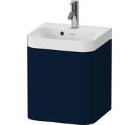 Ensemble Meuble Salle De Bain Duravit Happy D.2 Plus Lave-mains 1 trou, meuble c-shaped charnières gauche 400mm Bleu Nuit Satiné HP4340O98980000