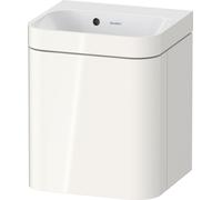 Ensemble Meuble Salle De Bain Duravit Happy D.2 Plus Lave-mains c-bonded, charnières gauche 400mm Blanc brillant HP4633N22220000