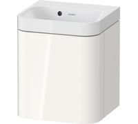 Ensemble Meuble Salle De Bain Duravit Happy D.2 Plus Lave-mains, meuble c-shaped charnières gauche 400mm Blanc brillant HP4340N22220000