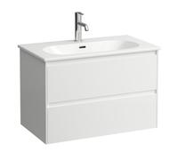 Ensemble Meuble Salle De Bain Laufen LUA Meuble 2 tiroirs et lavabo, 1 trou 800x525x455mm Blanc brillant