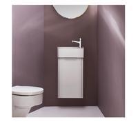 Ensemble Meuble Salle De Bain Laufen VAL Meuble Base 1 porte et lave-mains, 1 trou à droite 340x630x220mm Blanc mat