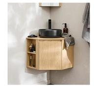 Ensemble meuble sous vasque d'angle SORRENTO + vasque noire