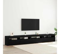 Meuble TV avec Lumières LED Noir Centre de Divertissement Rangement vidaXL