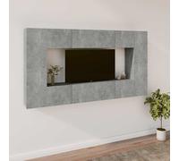 Ensemble de Meubles TV 8 pcs Centres de Divertissement Armoires Multimédia Meubles de Salle de Séjour Intérieur Gris Béton Bois d'Ingénierie