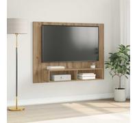 vidaXL Meuble TV mural Blanc 120x23,5x90 cm Aggloméré Blanc G