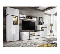 Ensemble Meuble TV Design ""Cross"" 330cm Blanc