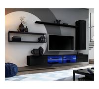 Ensemble Meuble TV Design "Switch IV" 300cm Noir