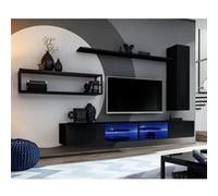 Ensemble Meuble TV Design "Switch IV" 300cm Noir