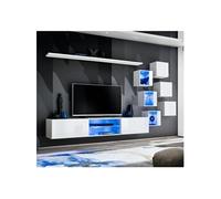 Ensemble Meuble TV Design "Switch XXI" 260cm Blanc
