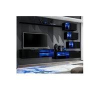 Ensemble Meuble TV Design "Switch XXIV" 250cm Noir