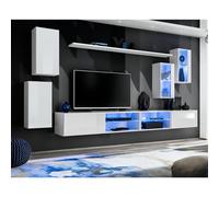 Ensemble Meuble TV Design "Switch XXV" 280cm Blanc