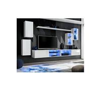 Ensemble Meuble TV Design "Switch XXV" 280cm Blanc