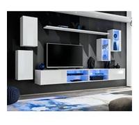 Ensemble Meuble TV Design "Switch XXV" 280cm Blanc