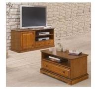 Ensemble Meuble TV et Table basse Plaqués Merisier marron G