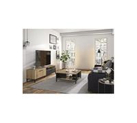 Ensemble meuble TV et table basse TRUST Chene