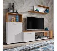 Ensemble Meuble TV "Maze I" 200cm Blanc & Naturel