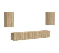 Ensemble meuble TV moderne - vidaXL - Chêne sonoma - Bois d'ingénierie - 30x31x60 cm - 3 pièces - Avec 3 portes