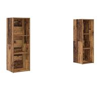 vidaXL Ensemble meuble TV 2 pièces Bois ancien 107 x 35 x 37 cm