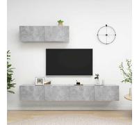 Ensemble meuble TV Montage mural 2 pc Bois d'ingénierie Meuble moderne vidaXL vi