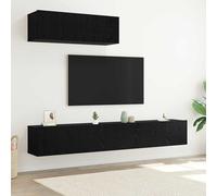 Ensemble meuble TV Montage mural 3 pc Bois d'ingénierie Meubles muraux vidaXL vi