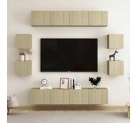 Ensemble meuble TV Montage mural avec porte Bois d'ingénierie Meuble de vidaXL v