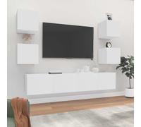 vidaXL Ensemble de meubles TV 6 pcs Blanc Bois d'ingénierie