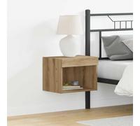 Ensemble Meuble TV Mural 2 Pièces avec LED, Meuble Salle de Séjour Moderne en Chêne Artisanal 40x30x30 cm, Étagères et Portes, Rangement pour Téléviseur, Appartement Petit Espace
