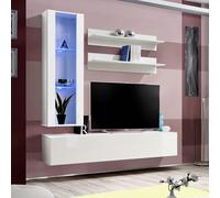 Ensemble Meuble TV Mural "Fly H2" 170cm Blanc
