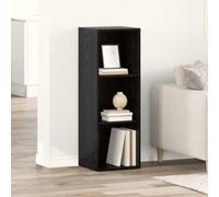 Ensemble Meuble TV Mural Moderne Noir 72 cm, Meuble Salon Design en Bois d'ingénierie avec étagères, Gain de Place pour Petit Espace et décoration Rustique, Facile à Assembler