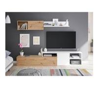 Ensemble meuble TV réversible JULIA Mélaminé et chene 2 Portes battantes L220 P40