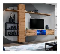 Ensemble Meuble TV "Switch V" 270cm Naturel & Noir