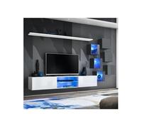 Ensemble Meuble TV "Switch XXI" 260cm Blanc & Gris