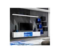 Ensemble Meuble TV "Switch XXI" 260cm Blanc & Noir