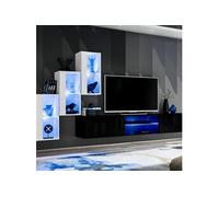 Ensemble Meuble TV "Switch XXII" 210cm Blanc & Noir