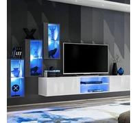 Ensemble Meuble TV "Switch XXII" 210cm Gris & Blanc Gris G