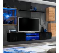 Ensemble Meuble TV "Switch XXIII" 250cm Naturel & Noir