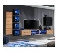Ensemble Meuble TV "Switch XXVI" 320cm Naturel & Noir