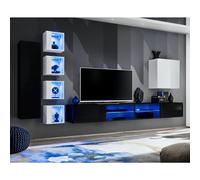 Ensemble Meuble TV "Switch XXVI" 320cm Noir & Blanc